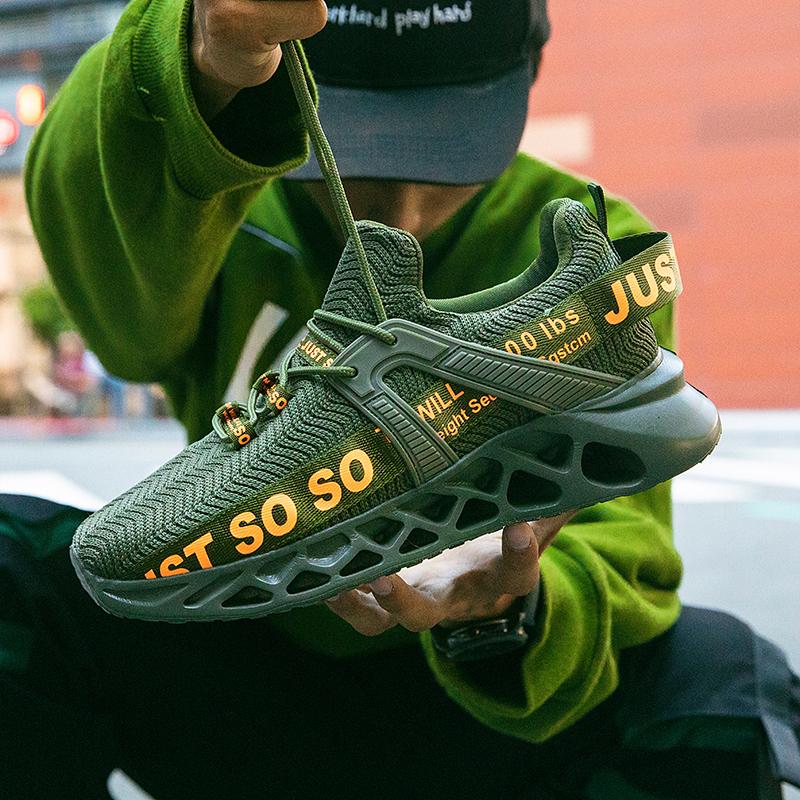 36-48 Мужская/женская летающая тканая подошва из ЭВА, легкая сетчатая удобная подкладка, уличная спортивная обувь для отдыха