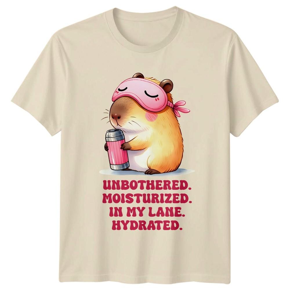 Unbothered Moisturised In My Lane Hydrated TShirt Capybara Animal Lover And Her