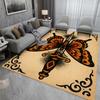 Eagle Tattoo Design Square Rug Vibrant Eagle Floral Pattern Perfect for Living Room or Bedroom Adds Warmth and Style Eagle Decor