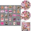 50pcs Mean Girls Laptop Suitcase Stickers Adorable Style 4 Color Print