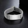 Customized Elastic Strap Stainless Steel Bracelets, Free Engrave Adjustable Wristband Bangle, Personalized Jewelry for Men Women