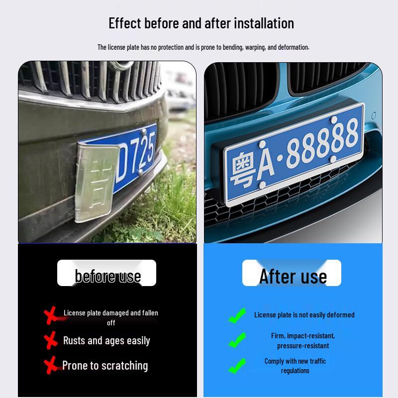 Universal Vehicle License Plate Frame