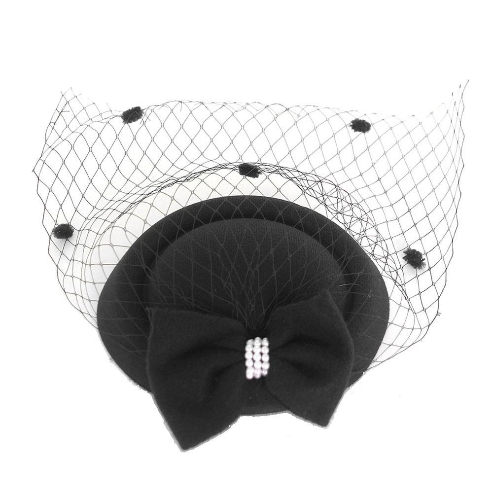 Аксессуары для волос Шляпки-фасинаторы Заколка для волос Головной убор Мода Бант Сетка Повязка на голову Женщины Девушки