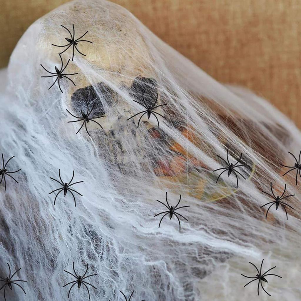 Хэллоуин ужас светящийся звукоуправляемый с паутиной - жуткое украшение двора