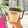 400ml Coffee Mug with Straw and Handlle Insulated Mug New Iced Coffee Cup  Drinkware