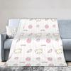 Rilakkuma Lightweight Throw Blanket  Soft Cartoon Flannel Breathable Design for Home and Outdoor Use