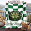 Фланелевое одеяло с принтом Celtic FC, с возможностью добавить имя, мягкий плед для дивана и кровати