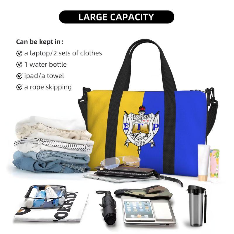 Sigma Gamma Rho 1922 Print Travel Duffel Bags Waterproof Foldable Overnight Bag with Shoulder Strap Unisex Sports Gym Yoga Bag