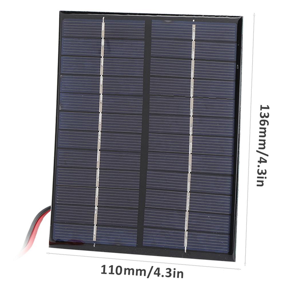 2W 12V Solar Panel Polycrystalline Silicon DIY Outdoor Portable Charger with Clip