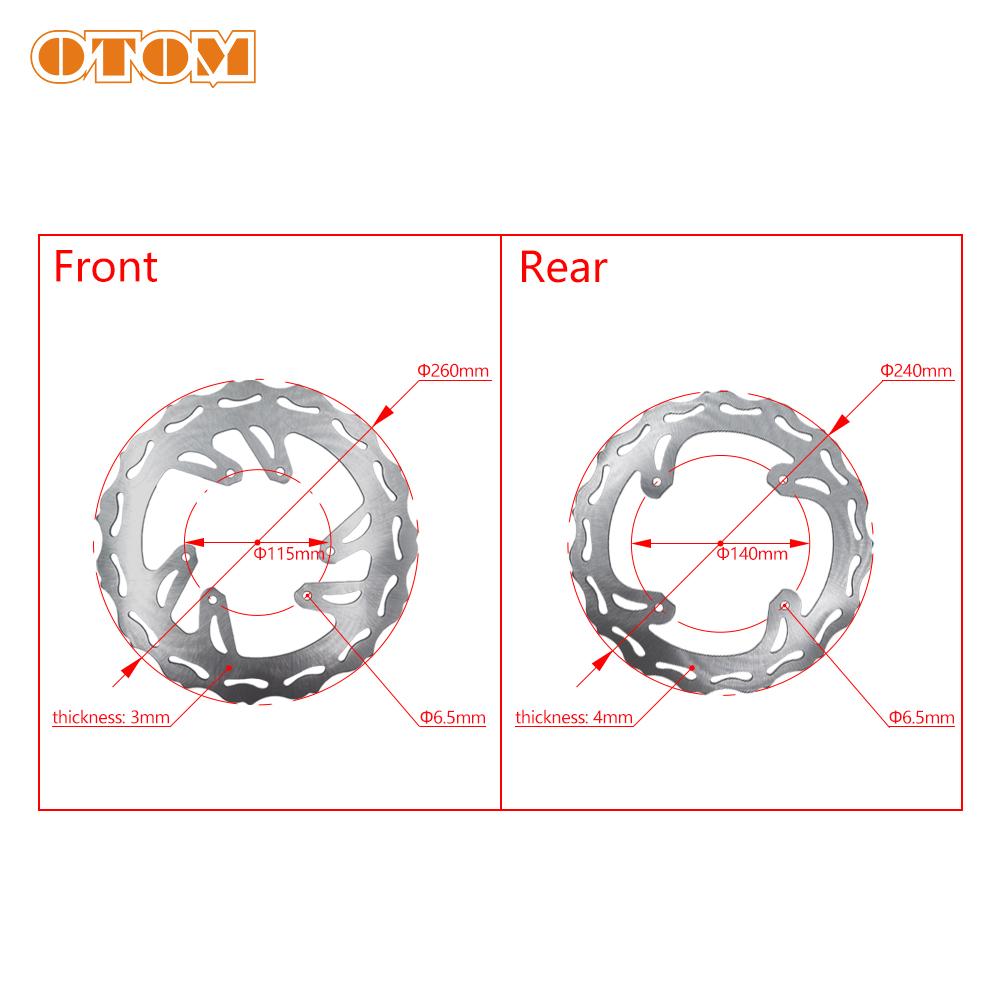 260MM 240MM Motorcycle Front Rear Brake Disc Brake Rotor Disk For HONDA CRF250R CRF250RX CRF450R CRF450RX CRF450RWE 2015-2022