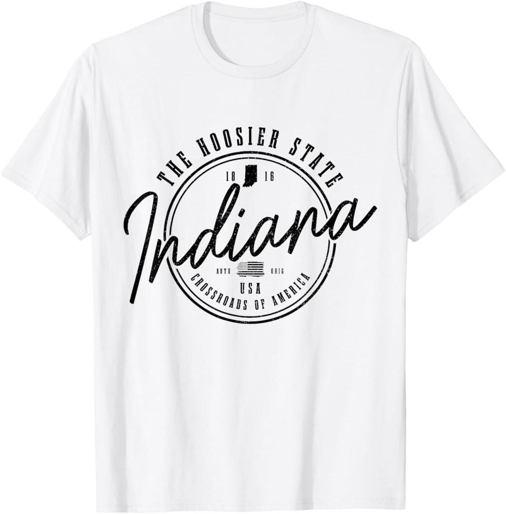 Indiana The Hoosier State Est 1816 Patriotic Indiana T-Shirt