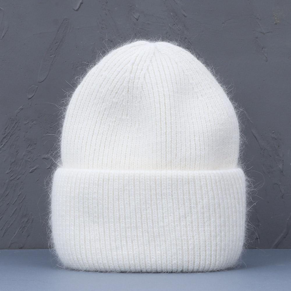 Winter Hat Rabbit Fur Winter Hats For Women Fashion Keep Warm Beanie Hats Solid Color Adult Head Cap