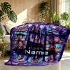 Custom Name Personalized Kpop Demon Hunter Print Blanket, Home Decor, Bedroom, Sofa, Camping, Couch, Gifts for Birthday Christmas