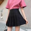New High-waisted Short Skirt Large Size A-line Skirt Korean Button Yiwu Black Pleated Skirt Women's Summer
