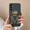 Популярная задняя крышка с буквами короны для Samsung Galaxy A06 A16 C55 M55 M35 5G S24 FE, защитный бампер, мягкие жидкие силиконовые чехлы для Samsung Shell