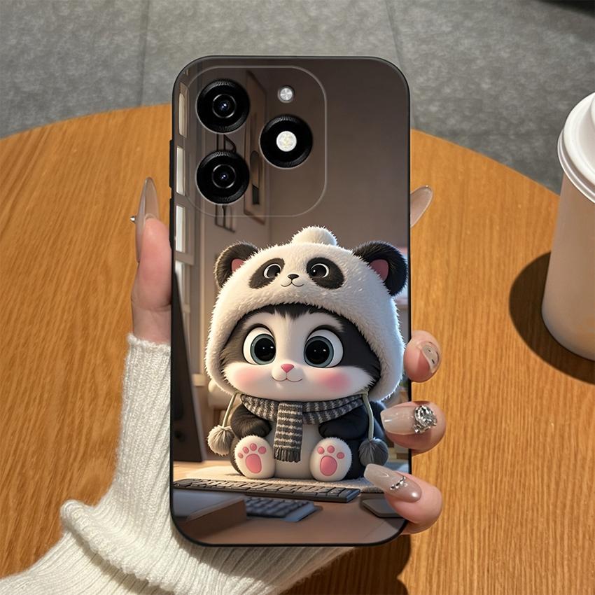 Для Tecno Spark Go 2024 Spark 9 8 7 Pro 6 5 Air 4 Чехол для телефона Милый Мультяшный Животный Мягкий Матовый Силикон Высокое Качество Ударопрочный Анти-Отпечатки Пальцев Бампер