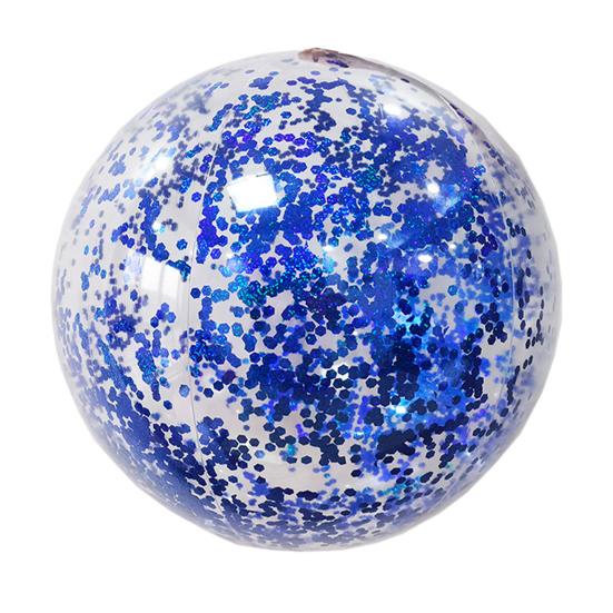 Надувной пляжный мяч с блестками 16/24 дюйма, герметичные прозрачные шары с конфетти и пайетками, игрушка для детей и взрослых, лето, пляж, бассейн, вечеринка