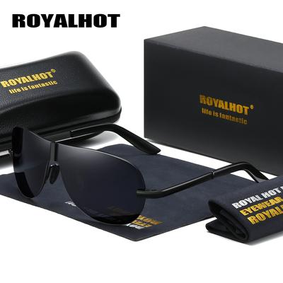 RoyalHot мужские и женские поляризационные солнцезащитные очки в оправе из алюминиевого сплава, солнцезащитные очки для вождения, оттенки Óculos masculino Male