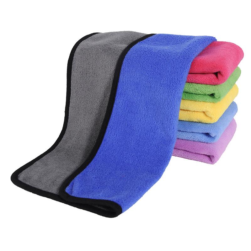 Двусторонняя быстросохнущая салфетка из кораллового флиса для чистки автомобиля, толстое и водопоглощающее полотенце.