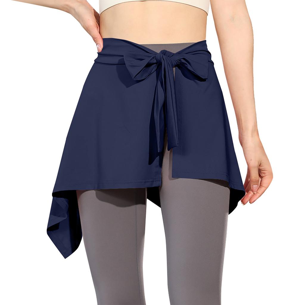 Женская юбка, эластичные брюки-кюлоты для йоги, женские спортивные шорты, легкие узкие однотонные бегуны с высокой талией