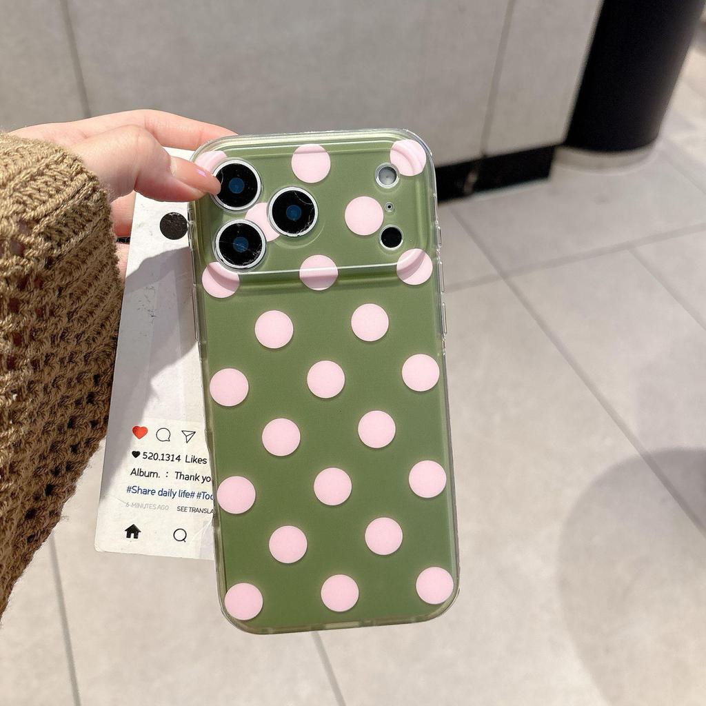 Нишевый Минималистичный Чехол в Стиле Ins с Горошком для iPhone 17 Pro Max и Apple 16/15 Пары