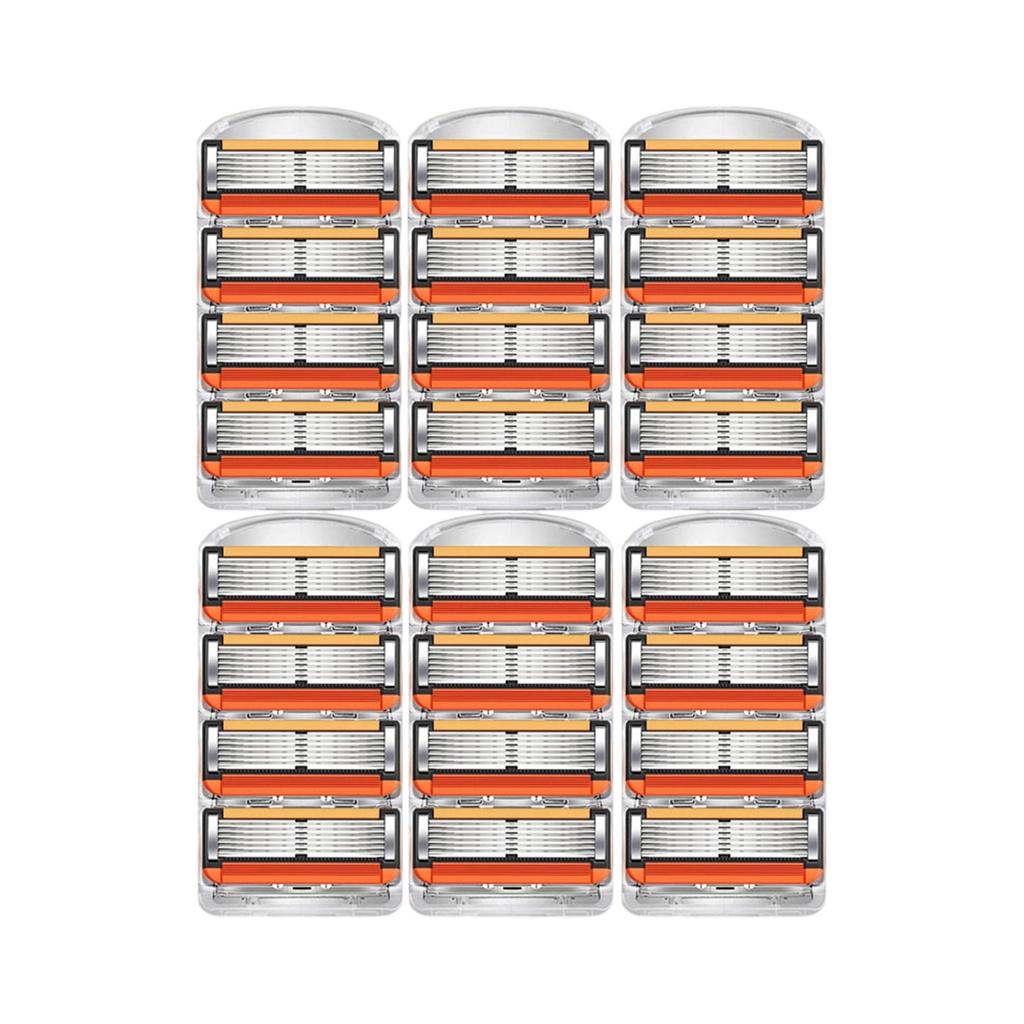 Набор мужских бритвенных лезвий для замены с бесплатной ручкой, безопасная бритва с длинной ручкой, набор со сверхострыми лезвиями из нержавеющей стали, идеальный подарок для ухода