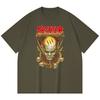 Хлопковая футболка плотностью 230 г/м² 100% Хлопок Heavy Metal Футболка с принтом рок-группы Популярная музыка Унисекс Тяжелая хлопковая футболка