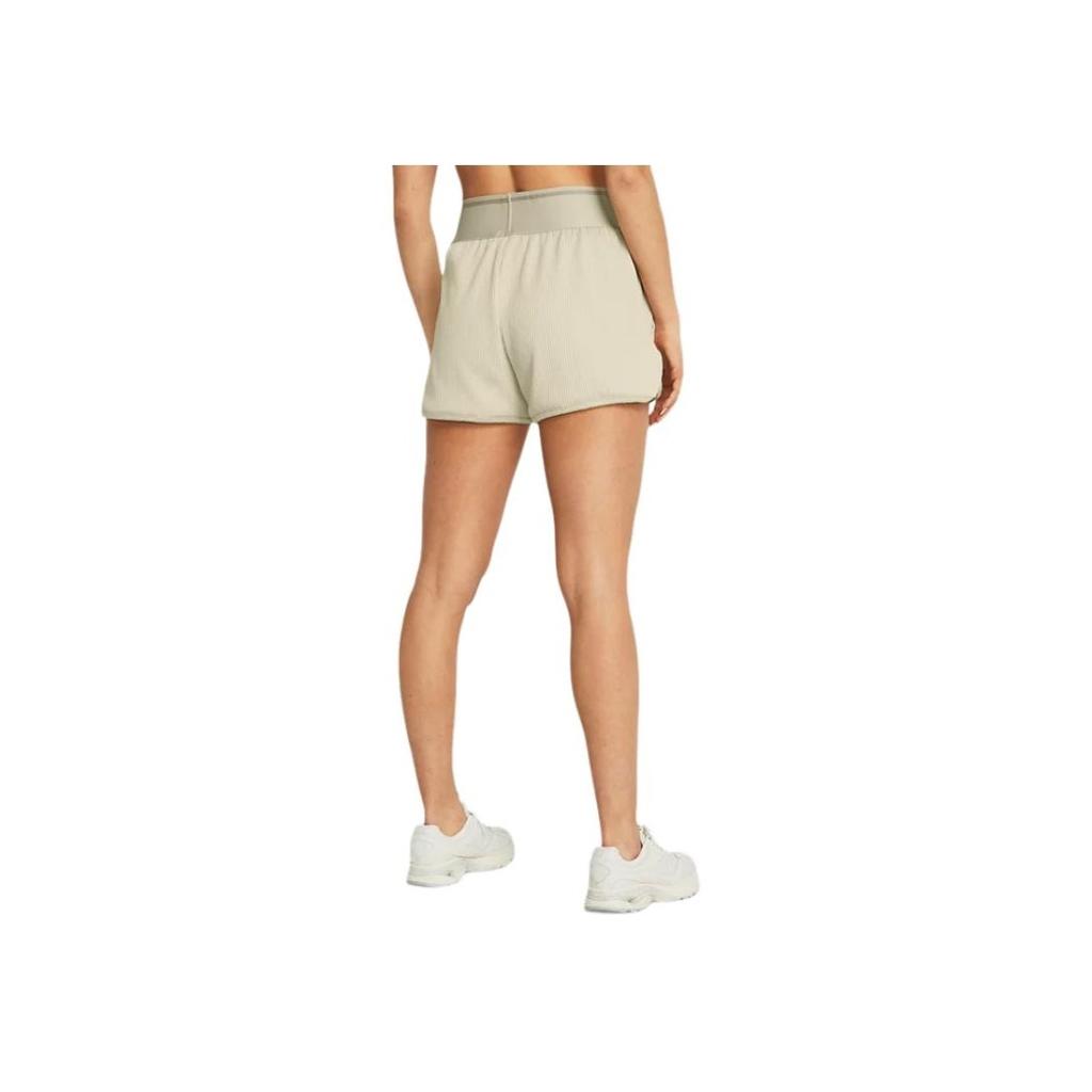 Under Armour UA Journey Letter Print Ribbed Casual Shorts Women Shorts Mud 1382733-273