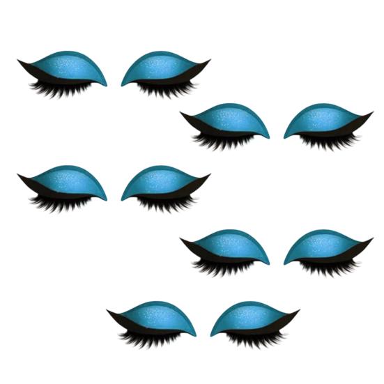 1/2/3/4/5 Lazy Stickers Eye Shadow Eyelash Pairs Reusable Eye Makeup Stickers