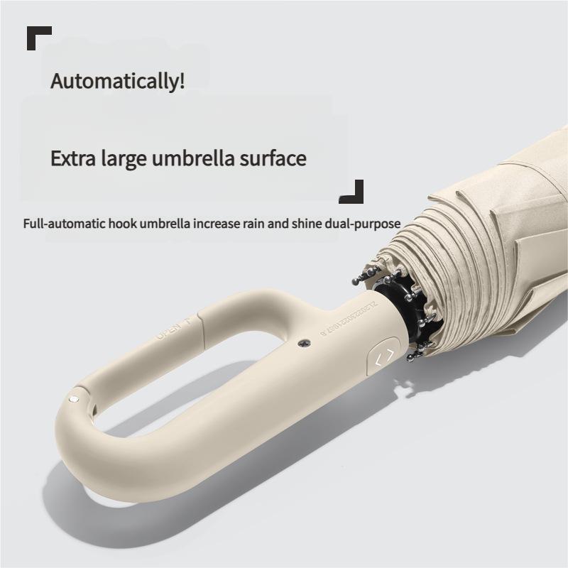 20 Bones Windproof Strong 105CM Reinforced Automatic Folding Umbrella for Men, Large Buckle Handle Wind and Water Resistant