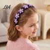 Elegant Hair Jewelry for Occasions Fashionable Flower/Fruit Headband with Clips Girls, Non Slip Accessory Thick Fashion Headbands Temperament and Thin