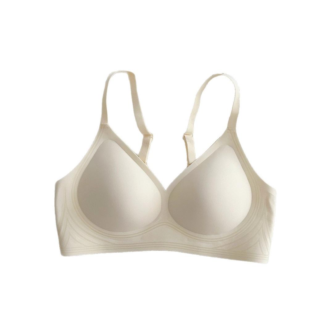 Latex seamless underwear women gather and close secondary breasts without steel rings, jelly lifting soft support anti-sagging comfortable bra cover