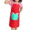 Five Colors Kids Cute Cartoon Frog Printed Cooking Cartoon Apron Waterproof Frog Design Children