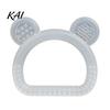 Textured Silicone Soothing Toy Bear Teether for Babies, Sore Gums Baby Easy to Clean Teething Toy, Ring 6-12 Months Infants