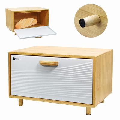 Bamboo Bread Bin BRUNBESTE BB-4253 White