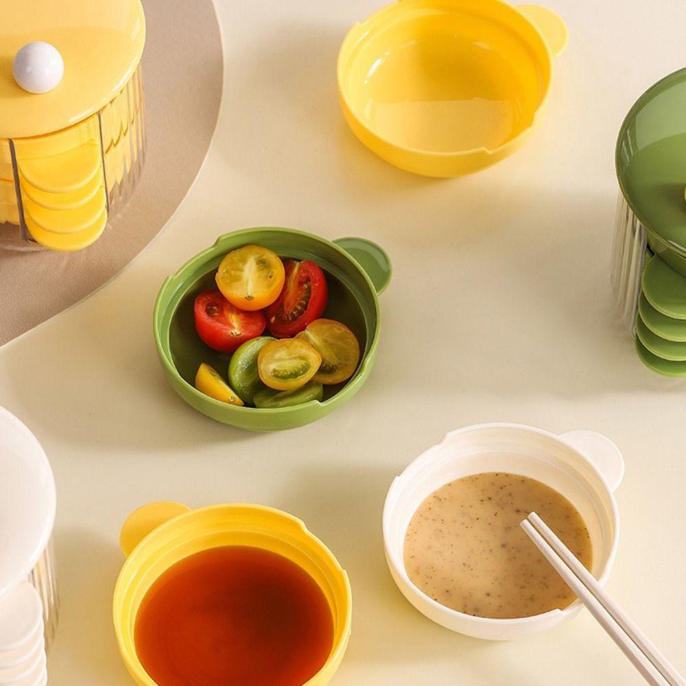 Stackable Dipping Dish Set Dustproof Food Container Set Food Sauce Dish Spit Bone Dish Restaurant