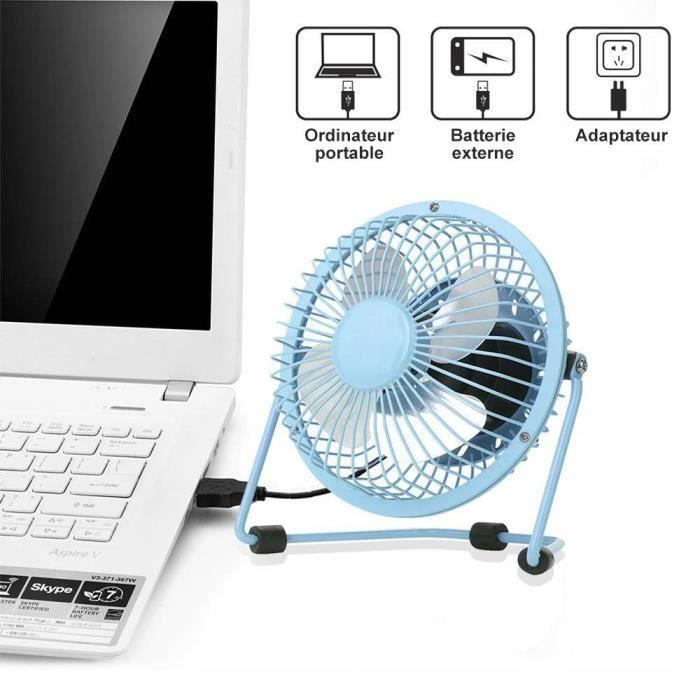 Мини-вентилятор USB - E.F.CONNECTION - Тихий - Поворотный - Настольный - 14 см