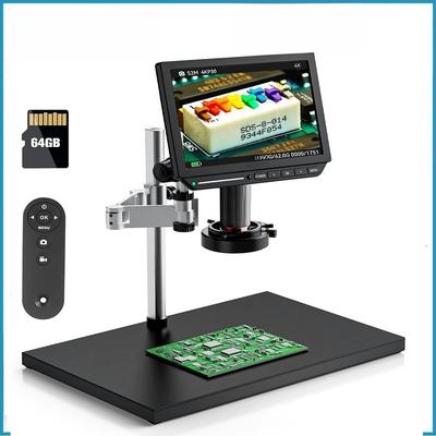 4K 10,1" HDMI 2000X Цифровой микроскоп Поворотная стойка Пайка Микроскоп для монет HD Электронные микроскопы Камера Увеличительное стекло