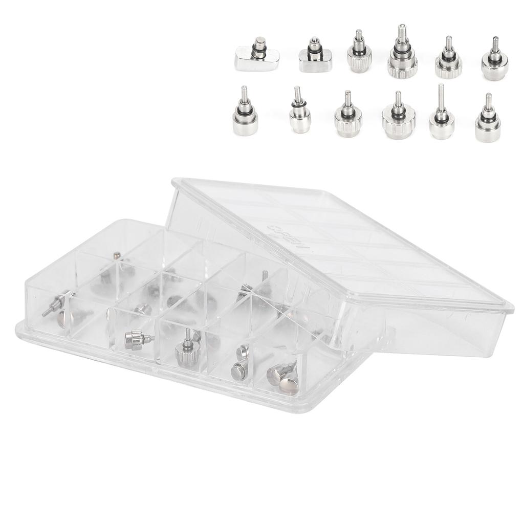 Коробка с 12 ячейками Инструмент для ремонта часов с кнопочным механизмом для часовщика