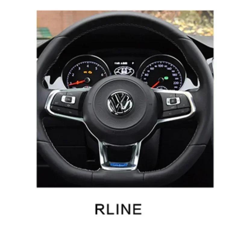 49mm ABS Car Steering Wheel Emblem Sticker for Volkswagen VW Rline Auto Interior Center Logo Badge Cover Accessories QT8