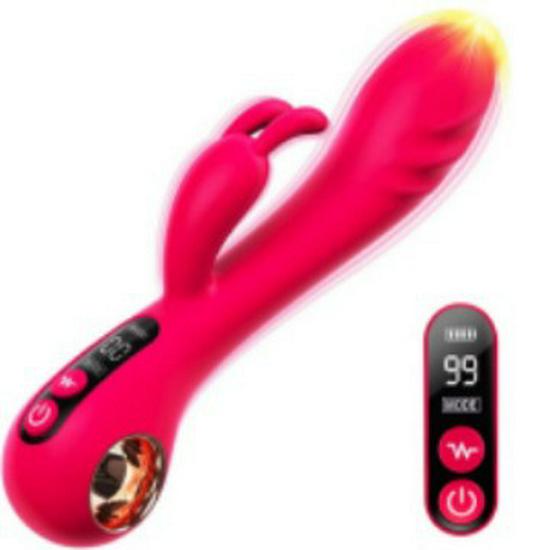 AV Digital Display Multi-Frequency Vibrator Stick & Anal Plug for Men and Women