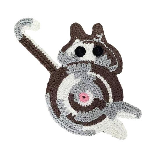 Yousheng Кот Плетёная подставка Крючком Подставка для кофе в форме кота для декора дома и офиса Защита столешницы Смешные подарки для женщин Мамы Подруг Коллег