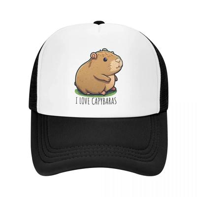 Персонализированная бейсболка I Love Capybara, хип-хоп, унисекс, женская, регулируемая, с изображением животного, гигантской капибары, тракер, летняя, папина кепка