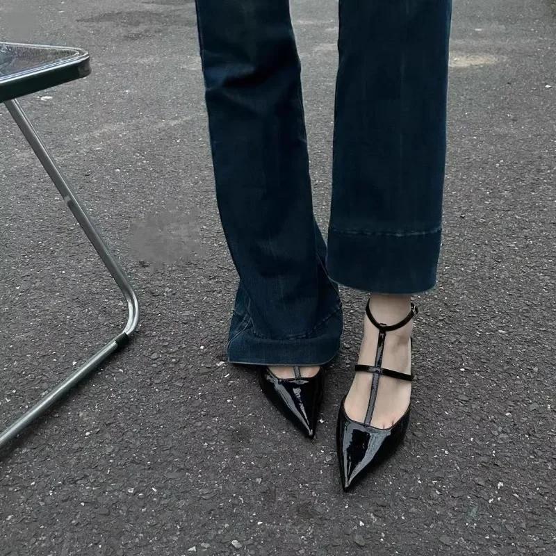 Fashion 2024 New Pointed Toe Zapatos De Mujer Summer Sexy High Heels Sandals Fashion Slingback Shoes Women Pumps Khaki Female Slides