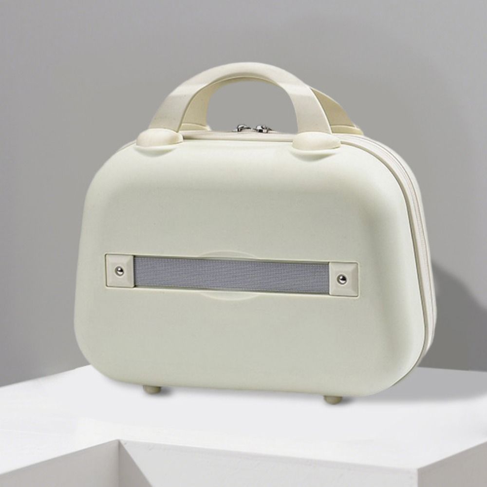 Square Box Solid Color Suitcase Large Capacity Makeup Case Casual 14-inch Cosmetic Cases  Women