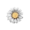 Thousand Clan Daisy Brooch: Silver & Matte Gold, Versatile Pin Buckle Corsage X1073