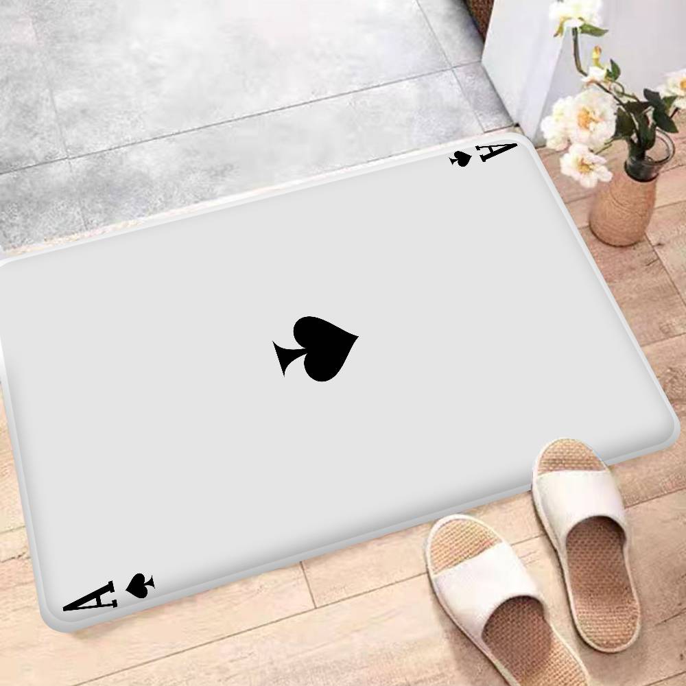 Ace Of Spade Bathroom Mat Anti-slip Absorb Water Long Strip Cushion Bedroon Mat Welcome Doormat
