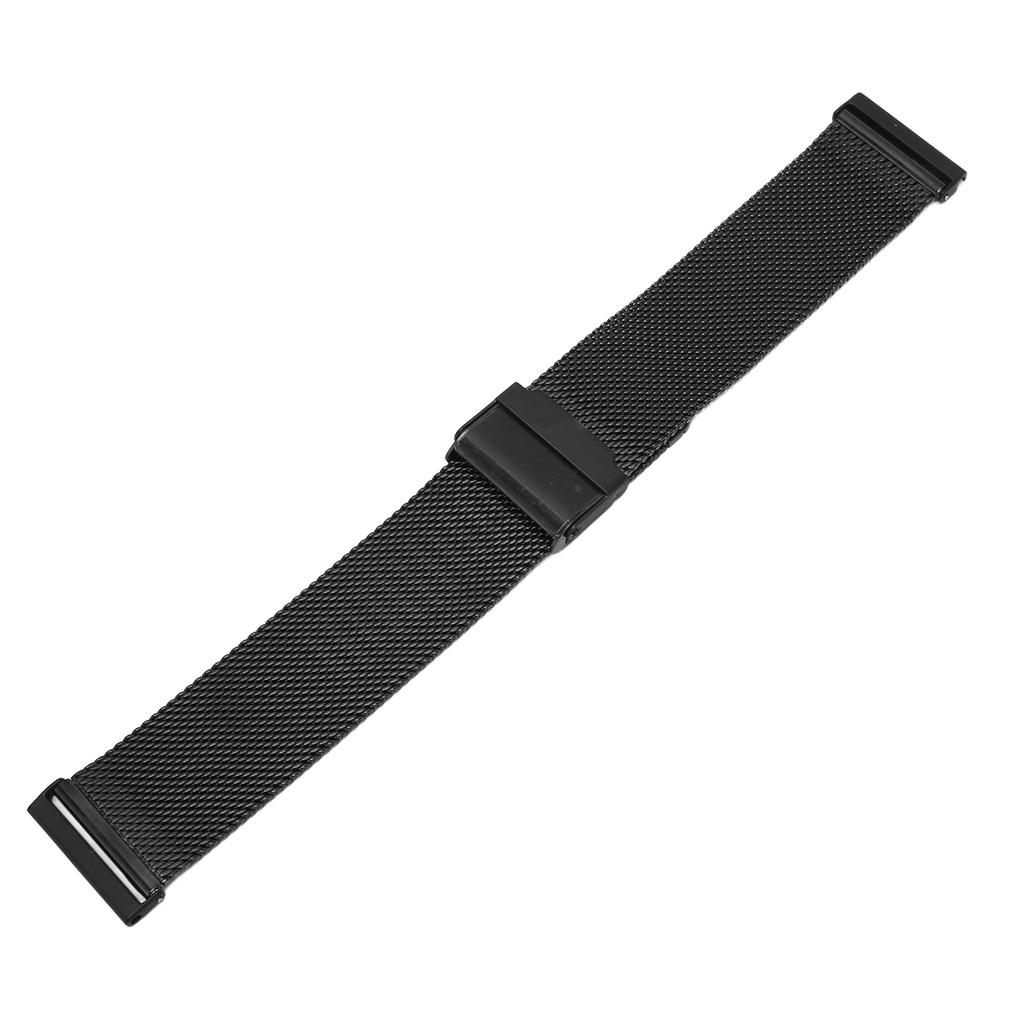 Watch Wristband 24mm Stainless Steel Mesh Adjustable Strap For Suunto Spartan HR 7 D5i Black