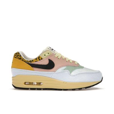 Женские кроссовки Air Max 1 Spring Mix Разноцветные Небесно-голубые Off-Noir FJ4605-441