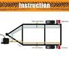 NEW-22FT 4 Pin 5 Wire Trailer Wiring Harness,Trailer Light Kit 5 Wire 4 Pin Harness Trailer Connector Wire Plug For RV Boat